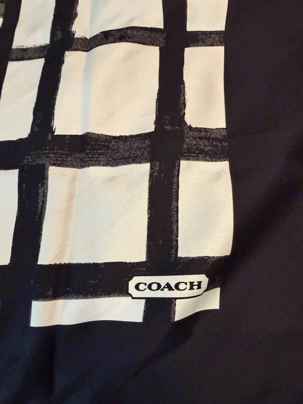 Coach Black and White Graphic scarf